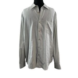 Ben Sherman Heather Gray Mens Shirt Cotton Collared Button-Down Size X-Large XL
